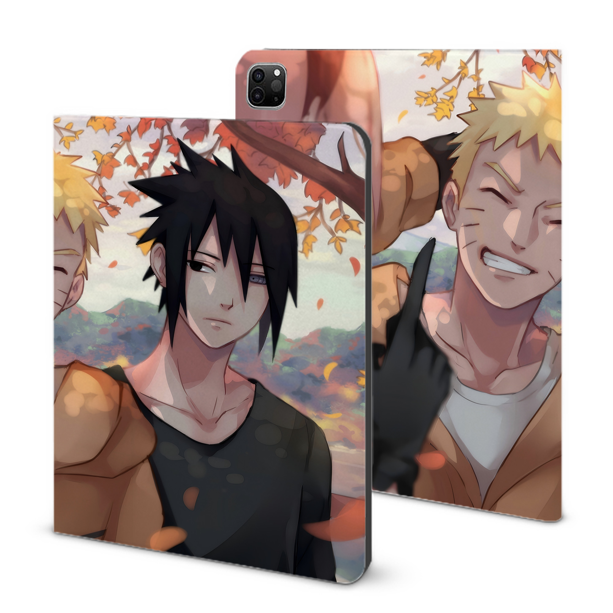 （画像用） NARUTO -ナルト- NARUTO -ナルト- 疾風伝 IPad ケース ブック型 PUレザー TPU 耐衝撃 軽量 薄型 ペン収納なし 全面保護 IPad 各モデル対応